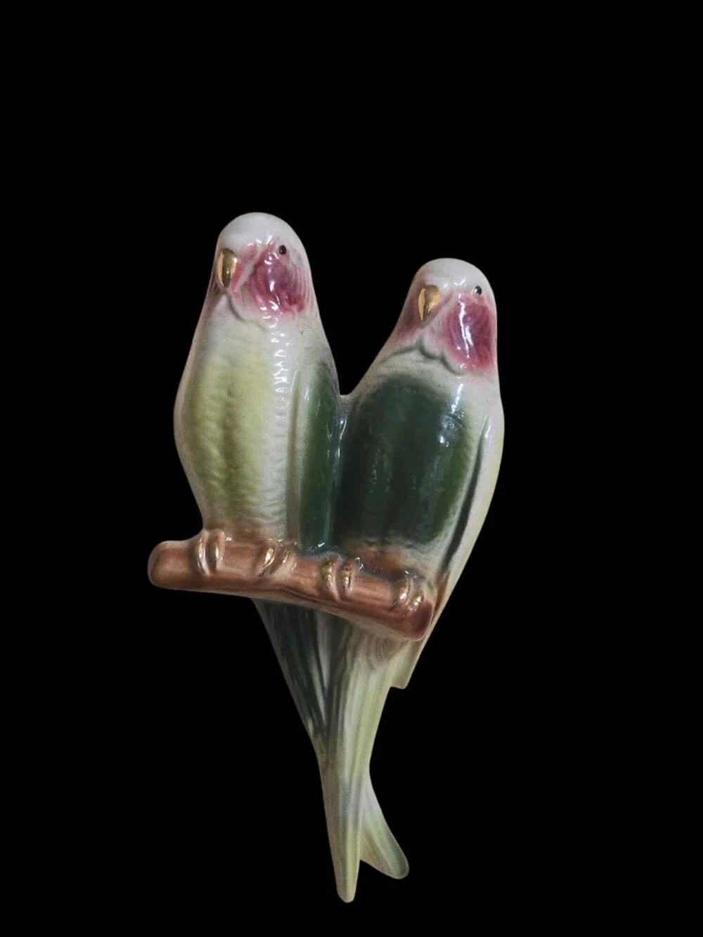 Vintage Royal Copley Parakeets Wall Pocket Ceramic Decor